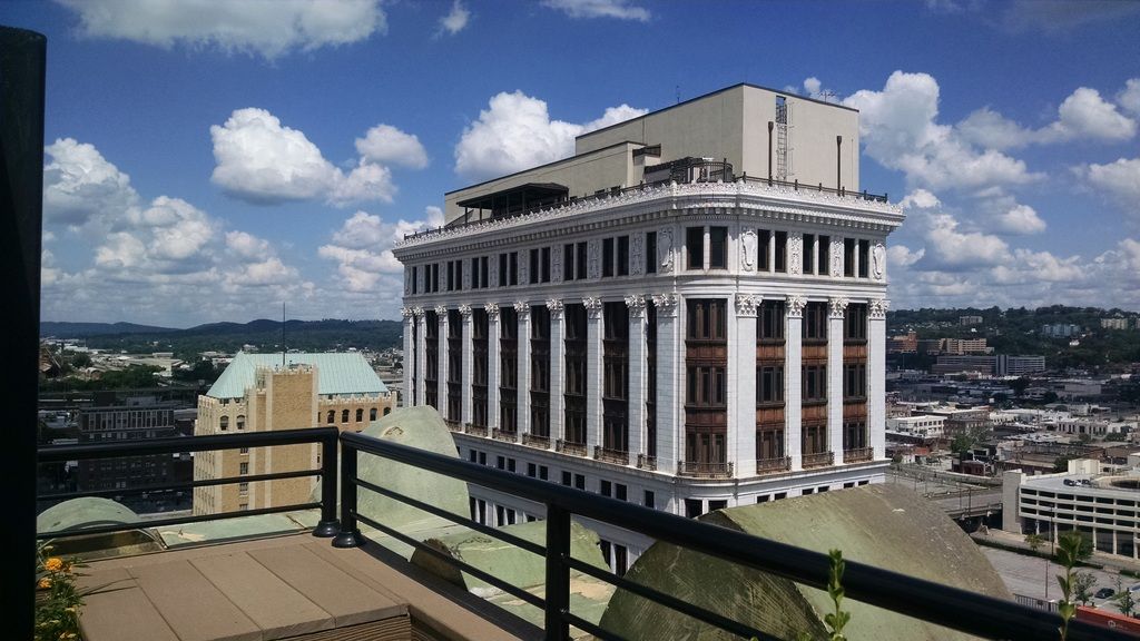 Downtown Birmingham from the new Elyton Hotel rooftop North, South